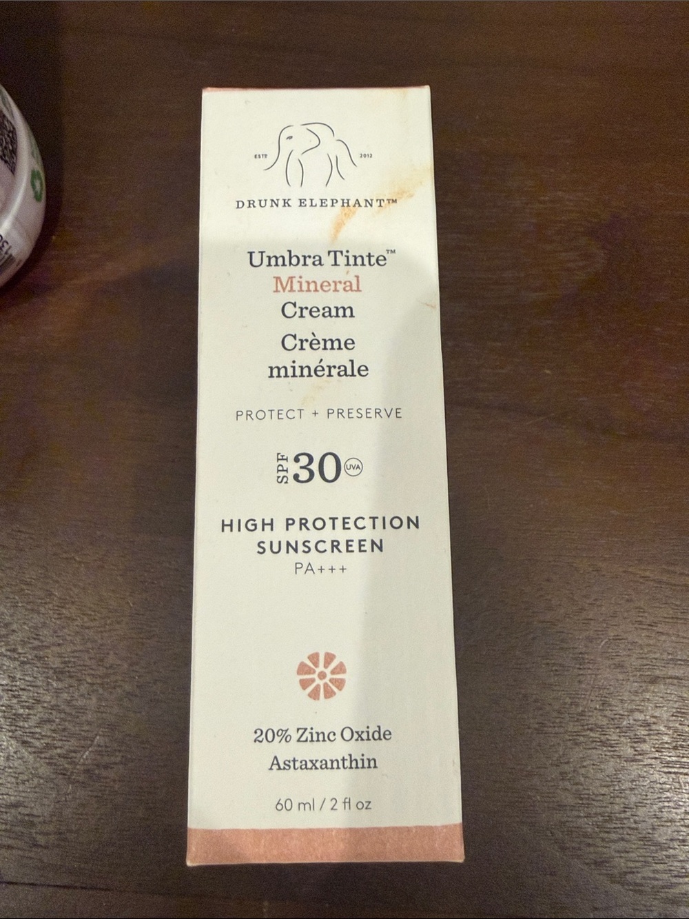 Drunk Elephant Umbra Tinte Mineral Cream SPF 30 – White with Peach Accents